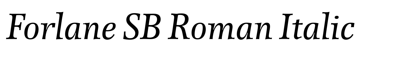 Forlane SB Roman Italic